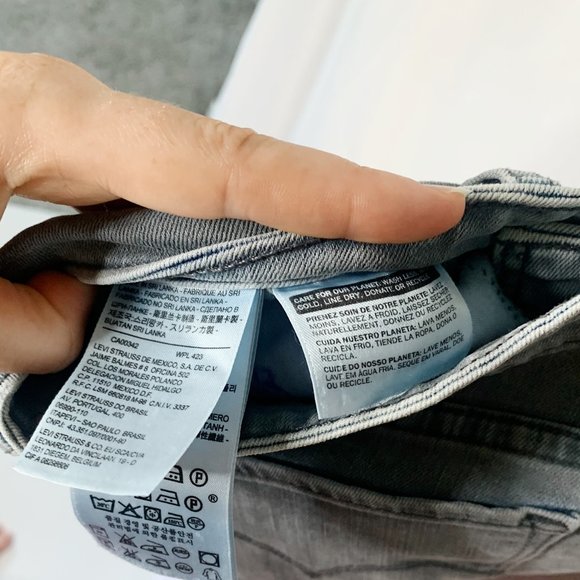 Levi's 711 Skinny Jeans Size 30 Grey/Blue - Picture 6 of 7